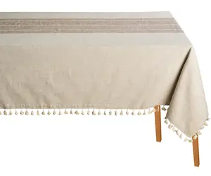 Striped Tablecloth - Tassel Tablecloth