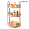 UFORU 360° Rotating Smooth Acrylic Makeup Organizer Box - Large-Capacity Durable Metal-Frame Multilayer Storage Organization, Lipstick & Perfume Holder, Vanity Home Goods, Adulting Gifts for Women