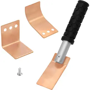 Copper Welding Spoon Welders Helper,3 pcs Copper Paddle Backer,Copper Plate Welding Tools,Flat/Curved/Angle Copper Welding Backer,Welding Accessories