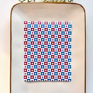 Polymer Clay Transfer Sheet – Water-Soluble, Jewelry Making, Earring Design, Clay Tools - 4th of July Patriotic Independence Day USA 7