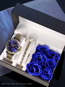Men's Automatic Mechanical Watch Set with Bracelet, Elegant Gift Box, Perfect for Birthday, High-End Present for Husband or Boyfriend
