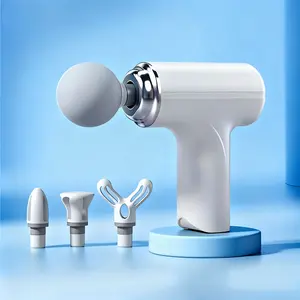 Portable Deep Tissue Massage Gun with 4 Heads & Multiple Speeds for Muscle Pain Relief Kneading Technology Unisex Handheld Impact Massager High Intensity Rechargeable Advanced Leg Body Handles