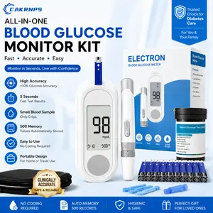 Portable Blood Glucose Monitor with Large LCD, Quick & Easy Reading, Stores 500 Results, Multi-Layer Test Strips, Compact & Accurate — Ideal for Home, Office & Travel