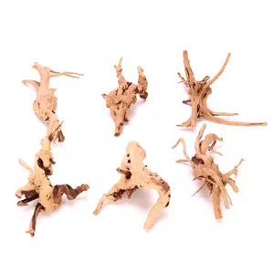 Aquarium Driftwood Assorted Rhododendron Branches for Fish Tank Landscaping Natural Water Feature Decor Peeled Dried No Processing Small Perch Ornaments