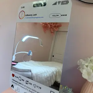 LitBeauty Lash Espejo Instagram con Luz LED para Maquillaje y Diseño de Pestañas