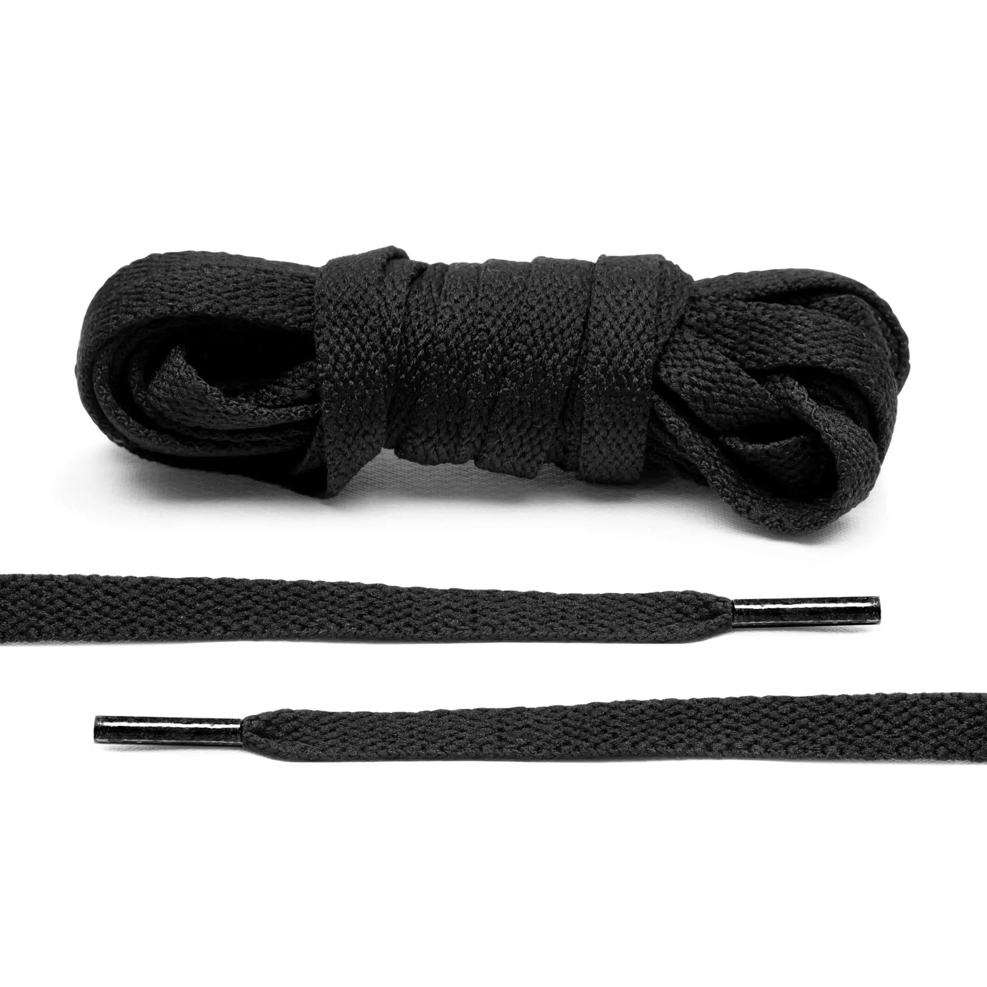 Lace Lab Black AJ1 Replacement Flat Shoelaces, Flat Laces For Athletic Shoes, Shoe Laces for AF1, Laces for Sneakers