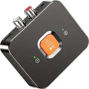 .Bluetooth to RCA Adapter for Stereo ReceiverLong Range Low Latency Bluetooth Receiver for Home Stereo Wireless Audio Adapter for Music Streaming Sound System