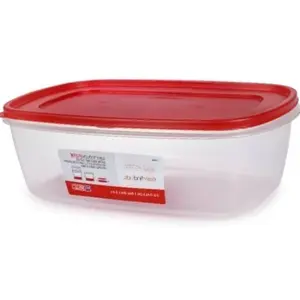 Easy Find Lids 320oz (2.5 gal) Plastic Rectangle Food Storage Container Clear: Large, Microwave & Freezer Safe