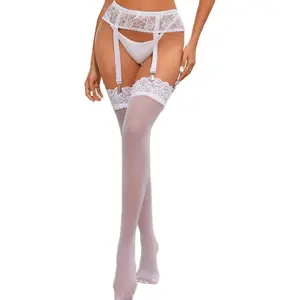 Plus Size Garter Belts for Thigh Highs Sexy Lace Garter Belt with 4 Metal Clip Garter Belts Lingerie for Women XS-6XL