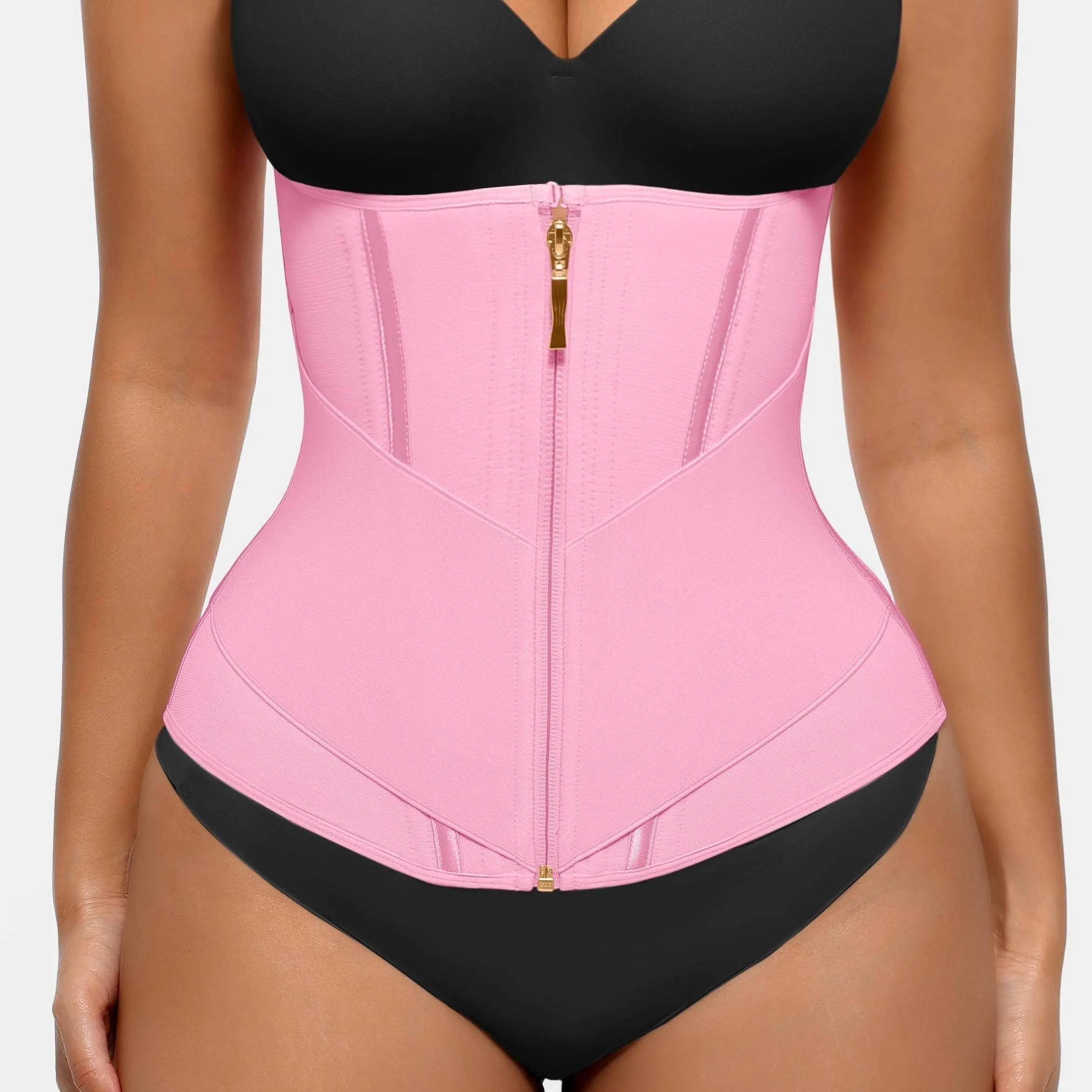 Feelingirl #Live Stream FeelVibe v-shaped Waist Cincher Women's Tummy Control Comfortable Fabrics Zipper Waist Trainer