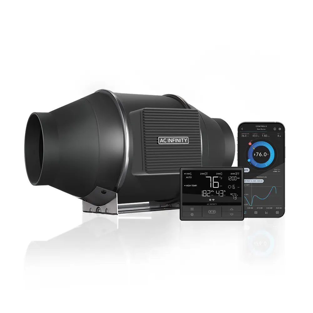CLOUDLINE T4, Quiet Inline Fan 4" with Temperature Humidity VPD Controller