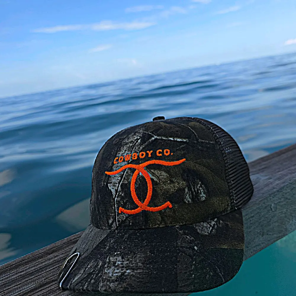 Cowboy Co. Realtree Camo Trucker Hat - MADE IN USA, 6-Panel, Adjustable Snapback, Hunters Orange - Sports & Outdoor Accessories, Men's Accessories, Unisex Male Adults Gifts