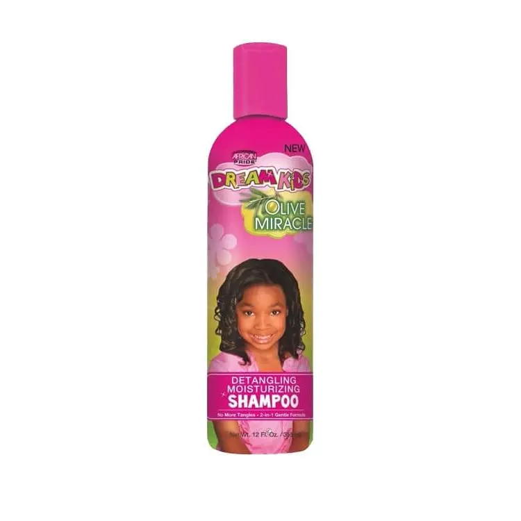 2-in-1 Detangling Shampoo for Kids with Olive Oil, Hydrating Moisturizer and Gentle Scalp Cleanser for Softness and Shine, 12 oz, Scalp Care, Haircare, African Pride, Softens, Children, Conditioning, Glossy Hair, Strengthening