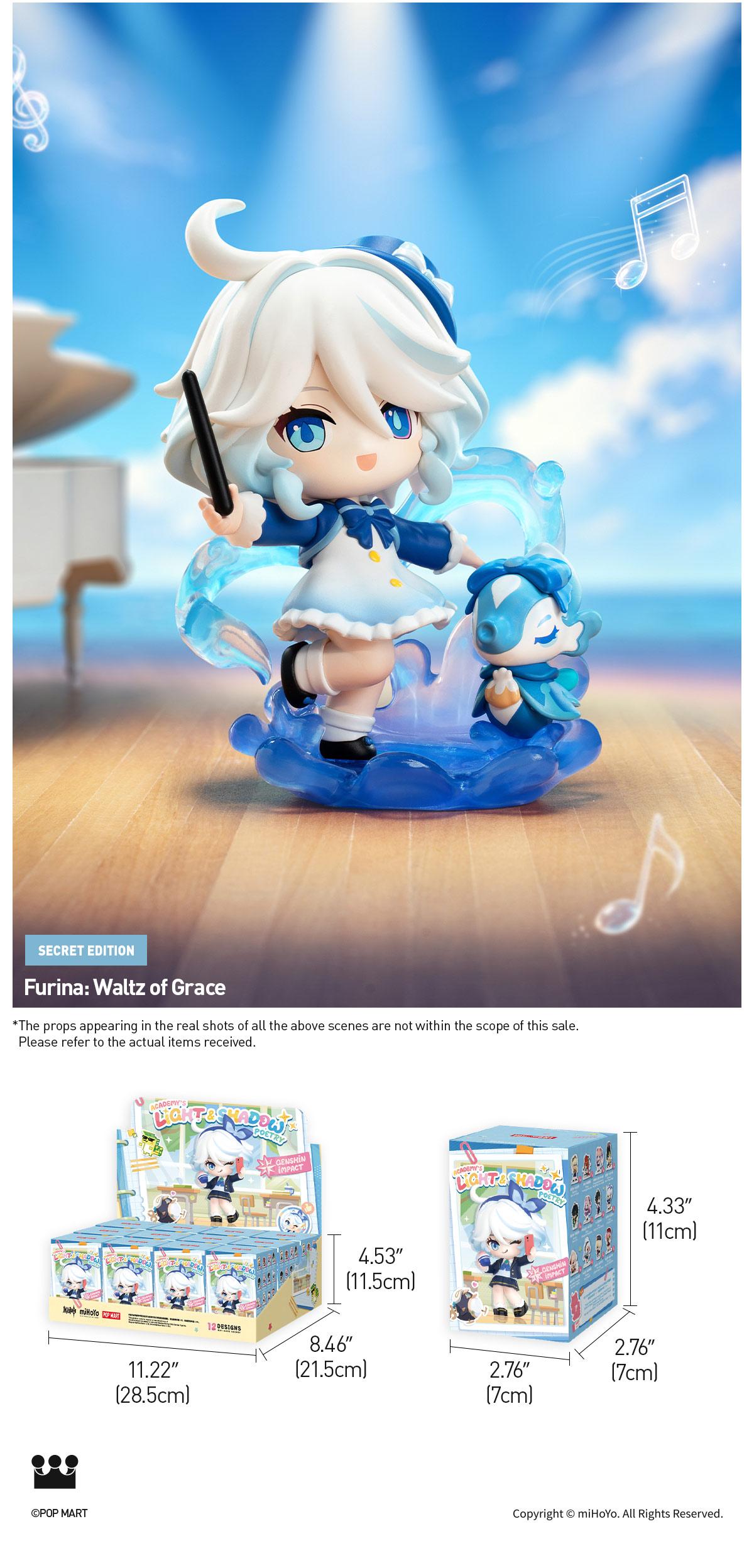 [POP NOW] POP MART Genshin Impact Academy's Light and Shadow Poetry Chibi Series Figures Blind Box, teen boy gift  [Ship by Aug 26th ]