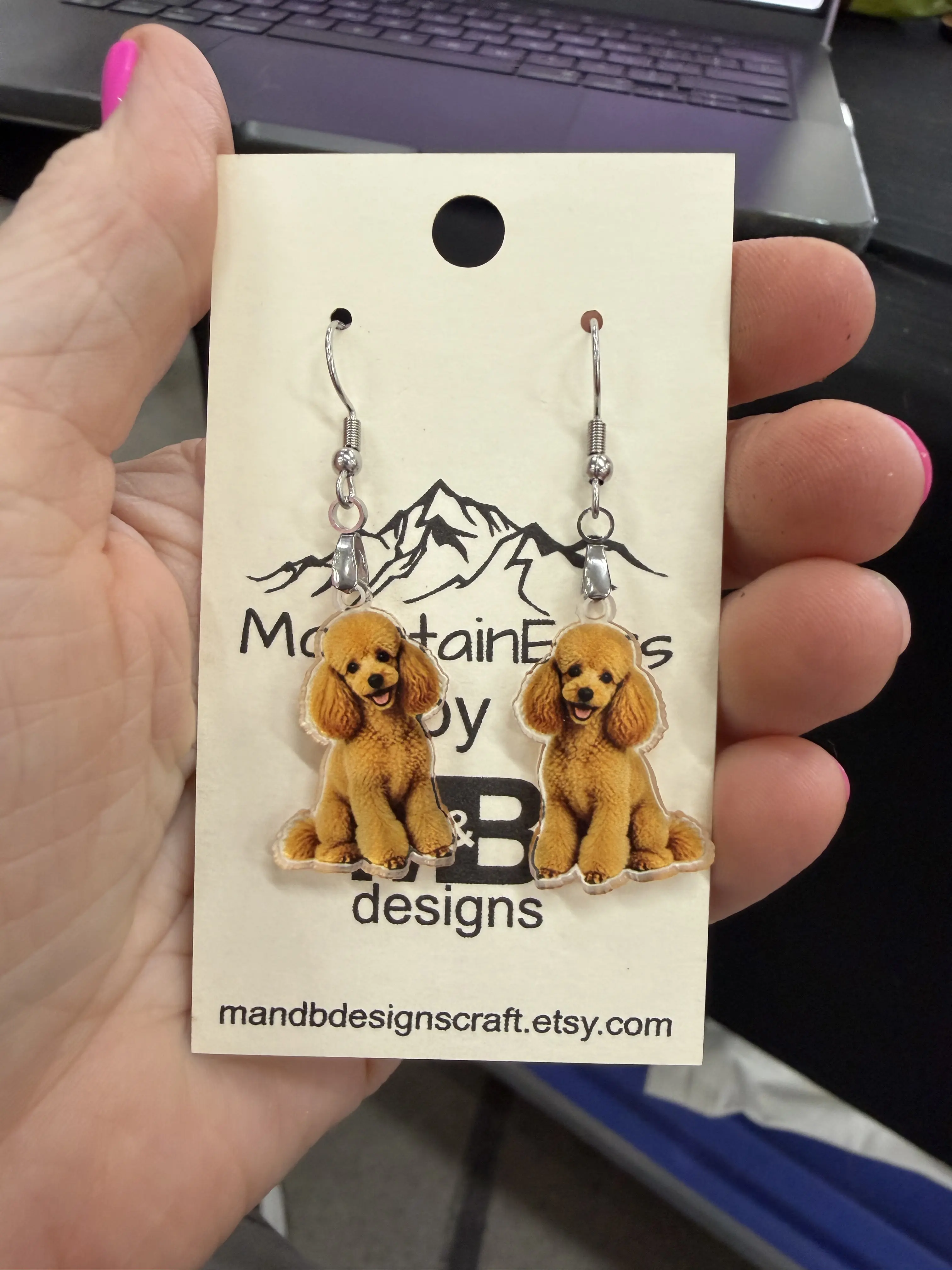 Poodle Puppy Earrings
