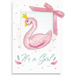 It's a Girl Post Cards SP-105L Counted Cross-Stitch Kit