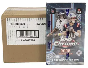 2025 Topps Chrome Football Hobby 12-Box Case