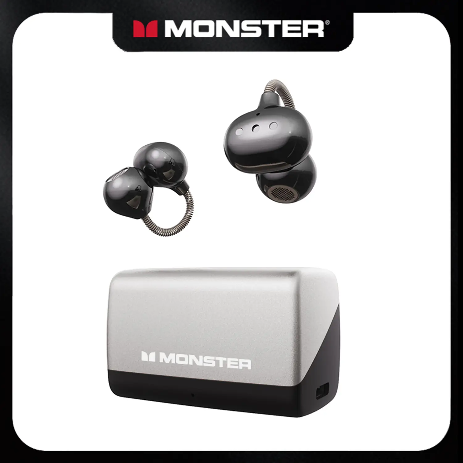 Monster Airclip Open Ear Clip On Earbuds, Bluetooth 6.0, 165H Playtime, Lightweight Wireless Headphones, Clear Calls, IPX6 Waterproof Earbuds for Running, Travel, Fitness & Everyday Use- SummerWins - DealsForYouDays