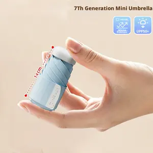 Portable Mini Sun Umbrella for Women, UV Protection, Ultra-Light, Compact, Dual-Purpose for Sun and Rain, Outdoor Foldable Umbrella