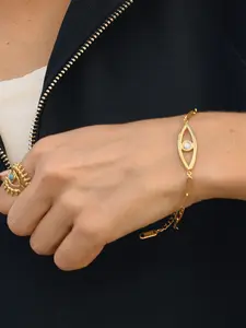 Ladies Jewelry Set Devil s Eye Series Stainless Steel 18k Gold Plated Waterproof Anti Allergy Allergy Free Unique Sweet Cool And Personalized Charm Jewelry Party Gift