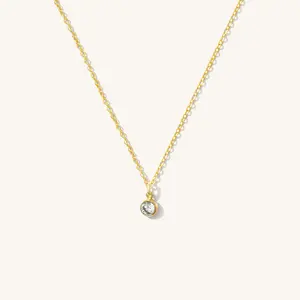 Tiny Solitaire Necklace