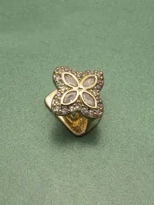 1PC Flower-filled Zircon hip-hop braces, shiny diamond-shaped large zircon, a must-have for rappers, hip-hop zircon big gold teeth, Tooth Gem