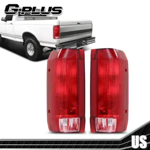 Pair Tail Light Fit For 90-96 Ford F150 F-250 F-350 Bronco FO2801105 FO2800106 G-PLUS