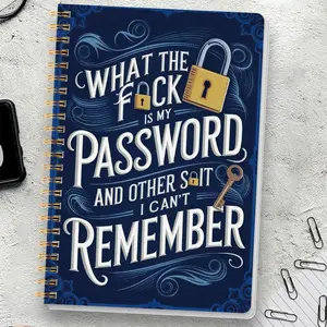 1pc Simple Password Book, Minimalist Advanced Address Password Manager With Website Password Quick Access Username And Password Storage Perfect For Home Office Internet Computer Logins, Hardcover Spiral Notebook, Great Holiday Gifts