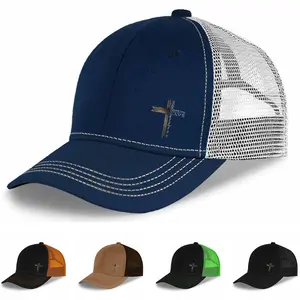 Men's & Women's Truck Driver Cap with Cross Print Premium Baseball Cap Summer for Men Women Teens Soft Cotton Adjustable UV Protection Ideal for Outdoors
