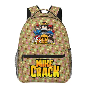 Mikecrack Minecraft videos School Backpack Mikecrack Roblox gameplay Cartoon Bookbag with Adjustable Shoulder Straps Mikecrack real name Lightweight Fashion Daypack, Ideal Back to School Holiday Gift for Boys Girls
