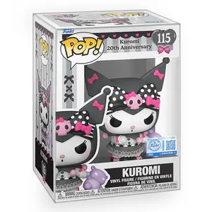 Funko POP Sanrio - Kuromi Holding Bako (20th Anniversary) Vinyl Figure with Epic Collectibles Premium Box Protector Included