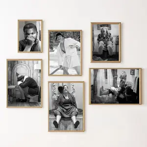 Funny Bathroom Wall Art Bridesmaids Movie Comedy Print for Restroom Decor, Humorous Black And White Wall Art for Men Toilet Room