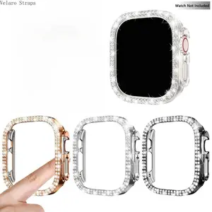 Rhinestone Decor Smart Watch Protective Cover Set - 4 Counts, 38-49mm Durable Wearable Tech Accessories for Luggage Protection