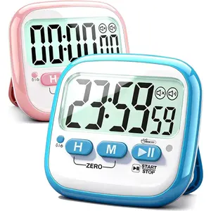 2 Pack Classroom Timers for  Teachers,  Countdown Digital Kitchen Timer for Cooking, Study, Exercise, , Time Mangement - Loud/Silent Mode -  Included