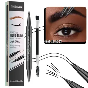 Microblading Eyebrow Pencil,2-in-1 Dual-Ended Eyebrow Pen with 2 Tip brov pen and Precise Brush-Tip.Brow Pen for Natural Waterproof and Long-Lasting Brows