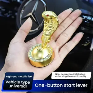 One-Button Start Button Cover for Metal Car One-Button Start Joystick Engine Start or Stop Control Lever Decoration Accessories