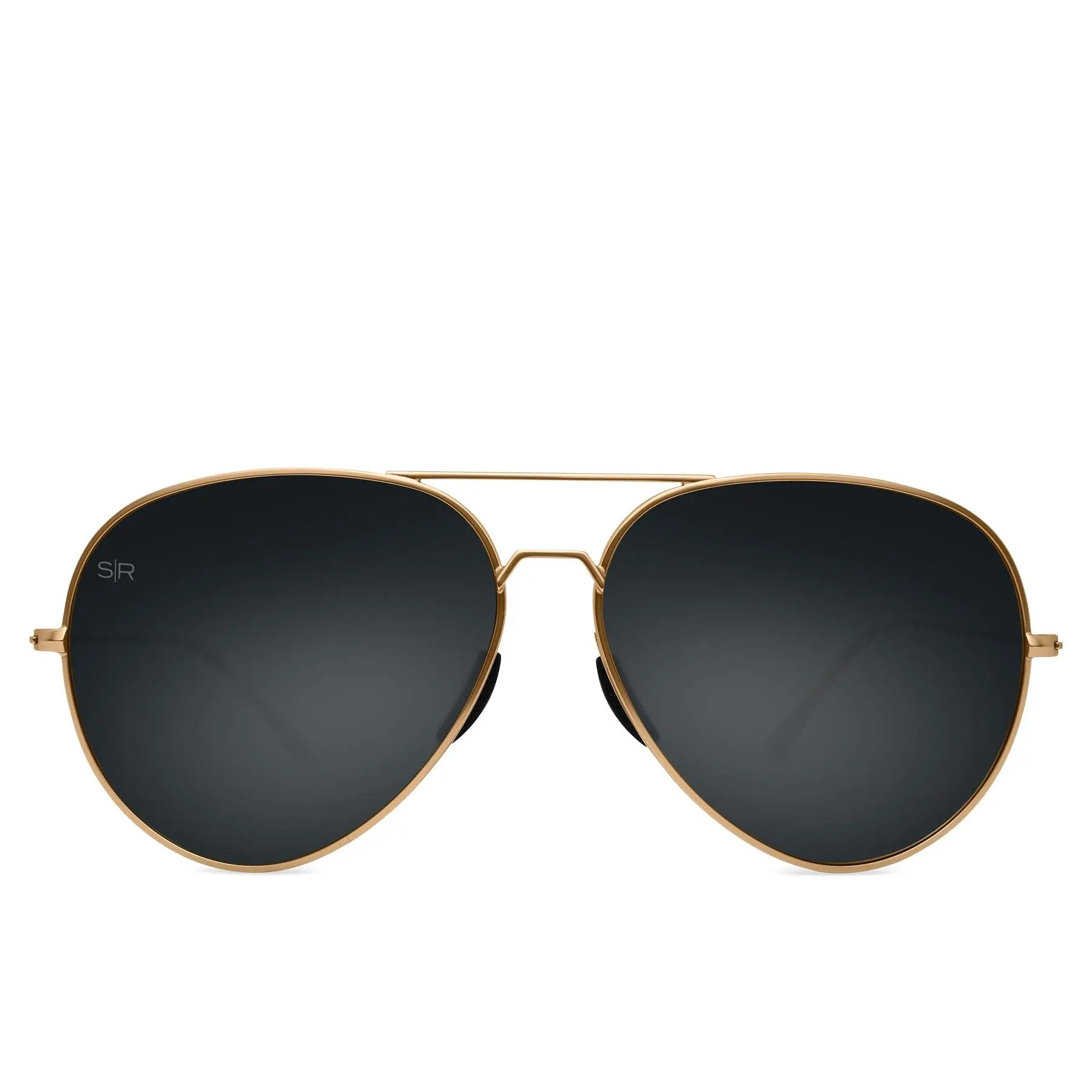 Tangle Free Aviator - Black Gold Polarized