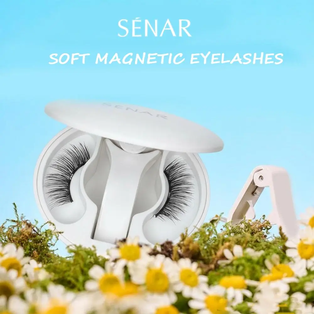 senar Magnetic Eyelashes Kit, Glue-Free & Reusable DIY Lash Clusters, B Curl Wispy Lashes, Waterproof & Lightweight for Natural Cat Eye, Cosmetic, Diy Eyelashes Kit, Eyelashes Extensions