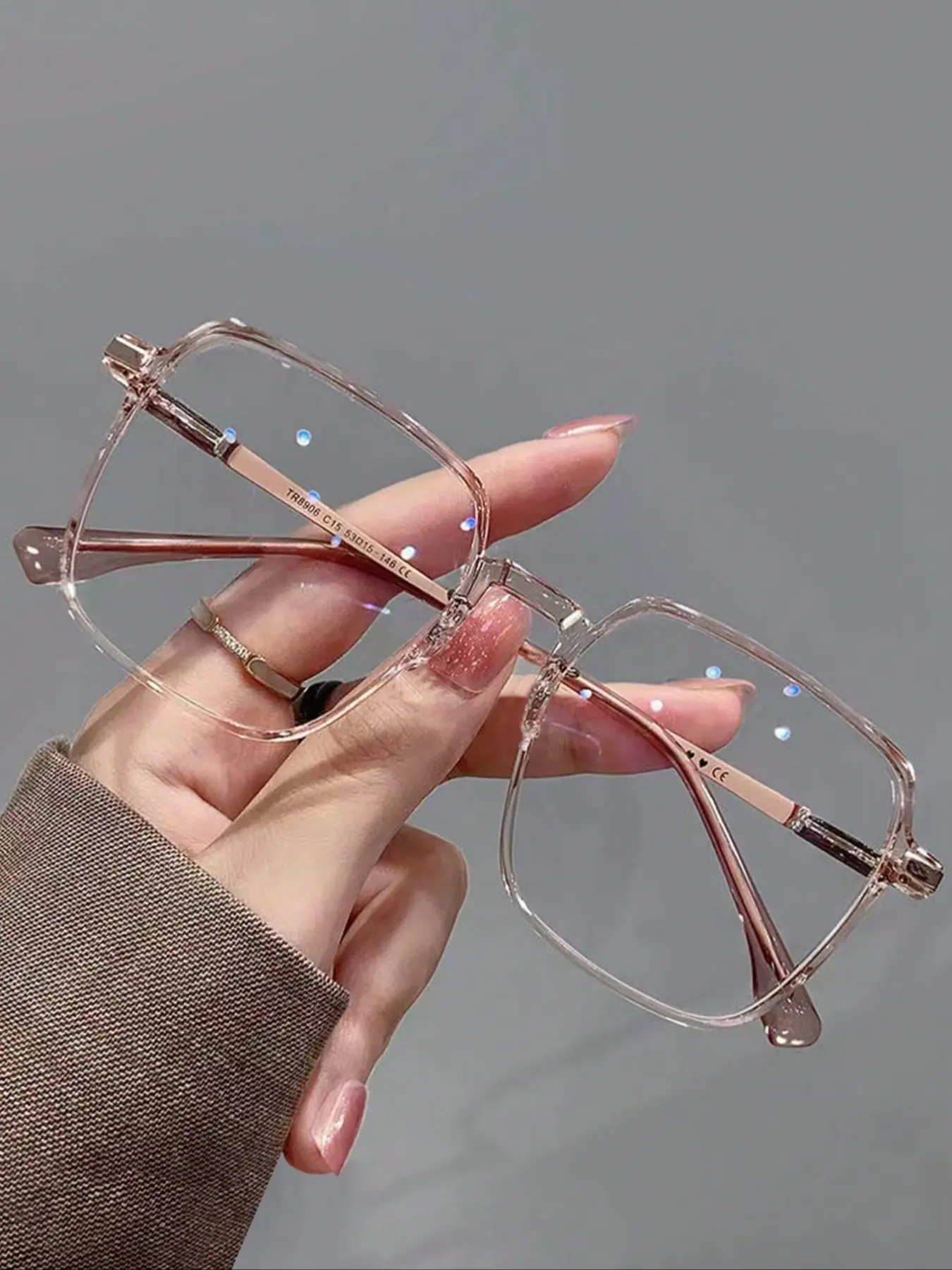 1 Pair Unisex Glasses Relieve Visual Fatigue, Suitable for Computers, TV, Transparent Lenses, Eye Care, Anti Fatigue Eyewear, Square Frame Eyeglasses, Screen Viewing Eyewear