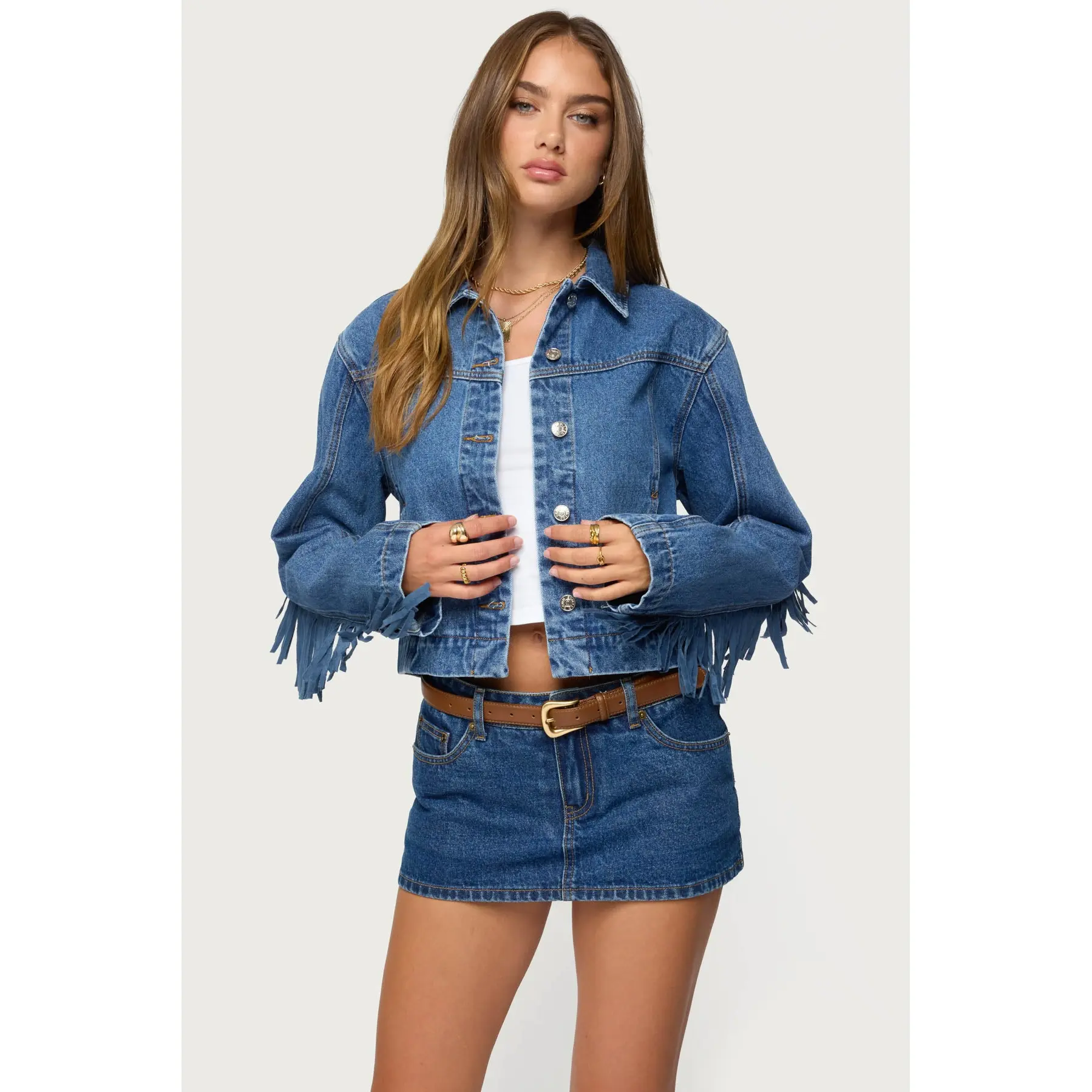 Maurice Fringed Denim Jacket Maurice Fringed Denim Jacket