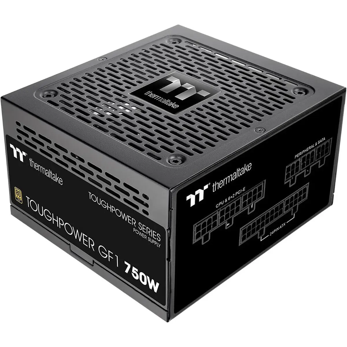 Thermaltake Toughpower GF1 TT Premium Edition 750W 80 Plus Gold Certified Fully Modular ATX Power Supply Unit - 2024 Version, Black, for 750w power, atx systems, gf1 series, psu unit