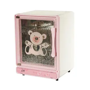 212 MAIN Baby Bottle Sterilizer & Dryer, Stainless Steel Dual-Racks Sterilizing Device - Sunpentown SB-818P, Pink