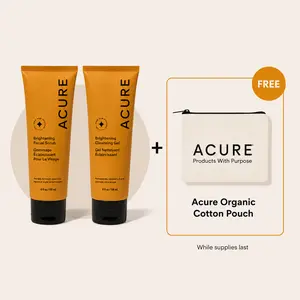 Brightening Facial Scrub + Cleansing Gel ACURE