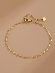 Elegant Women's Stainless Steel Anklet, Durable Material, Lip Design, Casual Accessory for Daily Wear & Special Occasions, Trendy Jewelry, Jewelry Accessories, Lightweight Feel, Versatile Accessory, Trendy jewellery accessories