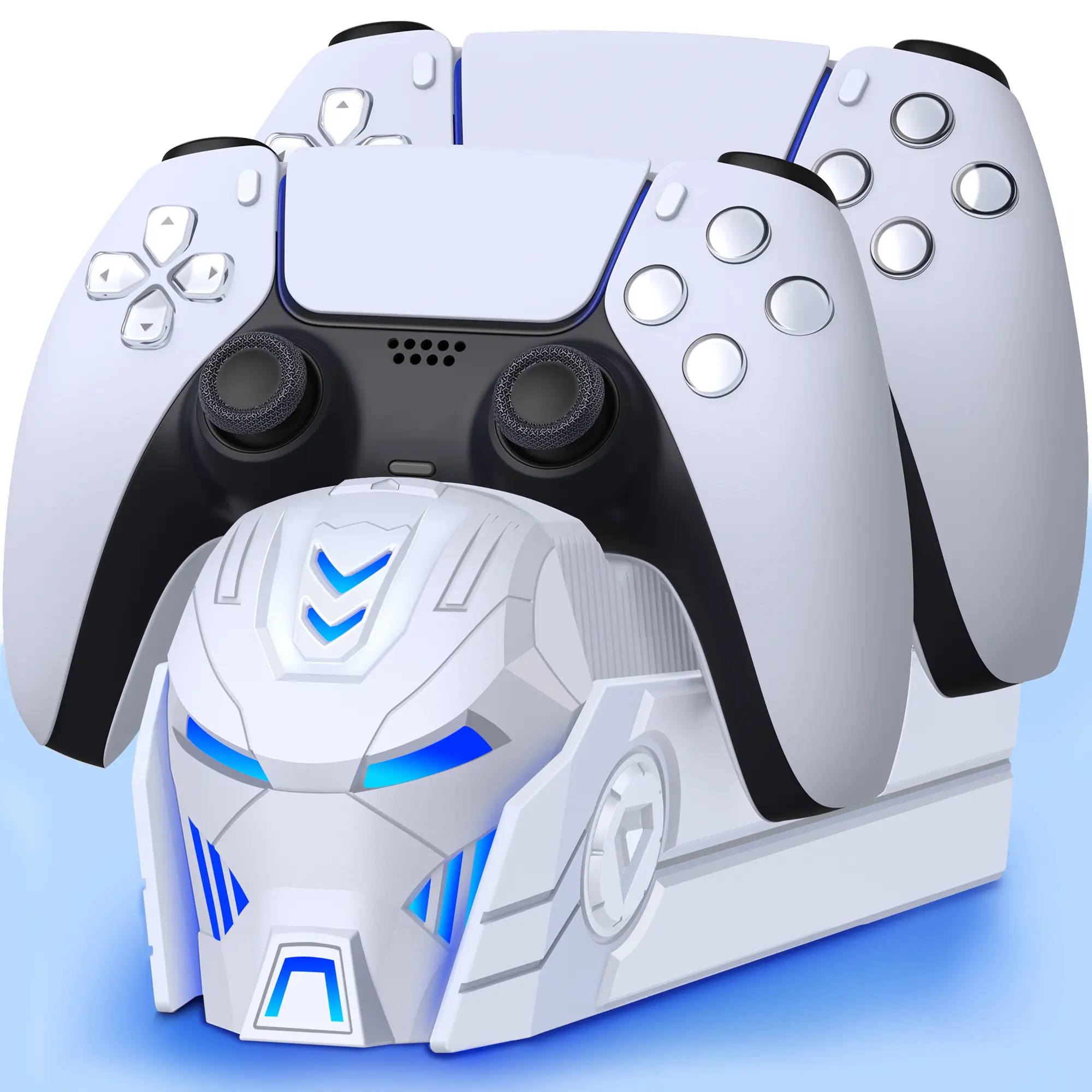 PS5 Controller Charger, PS5 Charging Docking Station with 2-3H Fast PS5 Charger/Unique Look/LED Light Indicator for P5 Controller, PS5 Charging Dock for Dualsense/Edge Controller Button Console ps5 accessories