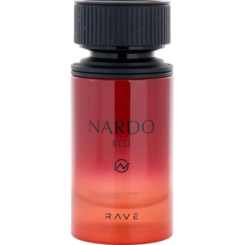 Lattafa Rave Nardo Red Eau de Parfum Spray, 3.4 oz / 100 ml - Elegant Unisex Fragrance with Iris, Resins, and Sandalwood Notes, Single Item