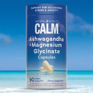 CALM Capsules - With Ashwagandha & Magnesium Glycinate - Helps Manage Occasional Stress and Anxiety - High Absorption - 90 Vegan Capsules