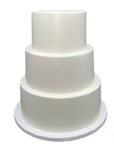 FromJennWithLove 3-Tier Artificial Fake Cake 6-8-10 Inch for Weddings, Realistic Lightweight Reusable Display Cake with Mix & Match Design for Event Planners