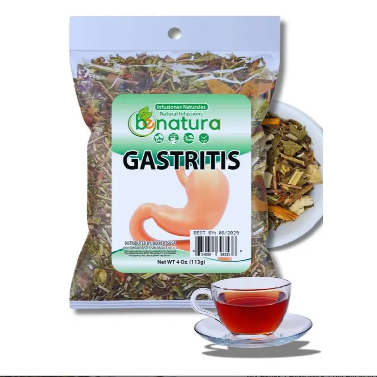 Gastritis-BYE Herbal Tea – 100% Natural Herbal Infusion – Compuesto de Hierbas Naturales – 4 oz – Herbal Mixture for Digestive Comfort – Té para Bienestar Estomacal – Non-GMO | No Cafeína
