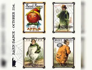 Pumpkin Patch | Seed Sacks Patch White by J. Wecker Frisch for Riley Blake | CD14576-WHITE